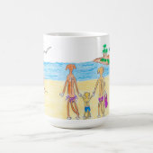 Rhodesian Ridgebacks gehen zum Strand Kaffeetasse (Mittel)