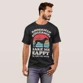 Rhodesian Ridgebacks machen mich glücklich Retro V T-Shirt (Vorne ganz)