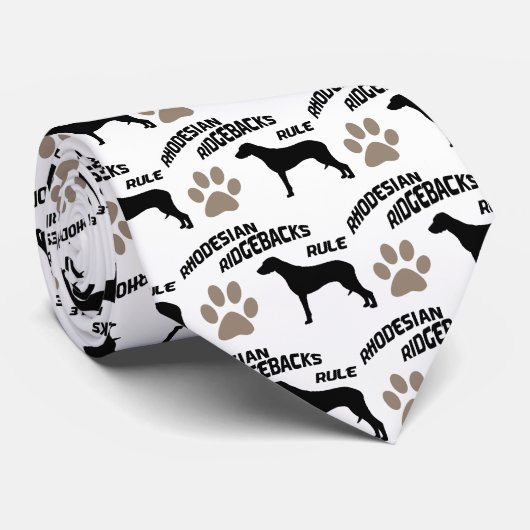 Rhodesian Ridgebacks Rule Krawatte (Gerollt)