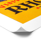 Rhodesien, traditioneller Krieger mit Karte auf Sc Poster (Ecke)