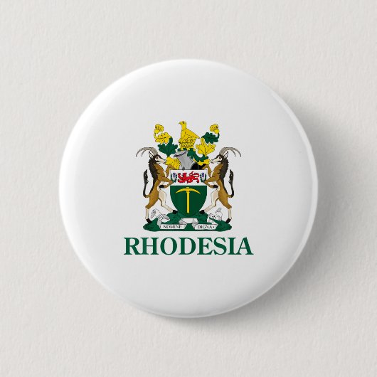 Rhodesien Wappen Simbabwe Lustig Südafrika Button (Vorderseite)