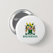 Rhodesien Wappen Simbabwe Lustig Südafrika Button (Vorne & Hinten)