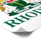 Rhodesien Wappen Simbabwe Lustig Südafrika  Poster (Ecke)