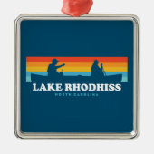 Rhodhiss North Carolina Canoe Ornament Aus Metall (Vorne)