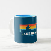 Rhodhiss North Carolina Canoe Zweifarbige Tasse (Vorderseite Links)