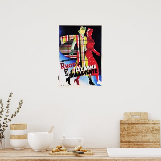 Rhodia Albene Rinascente Women Fashion Wear Italie Poster (Küche)