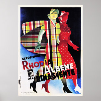 Rhodia Albene Rinascente Women Fashion Wear Italie Poster