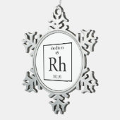 Rhodium Schneeflocken Zinn-Ornament (Rechts)