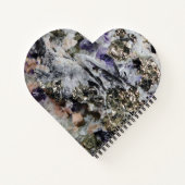 Rhodochrosite Pyrite Fluorit Quartz Tourmaline Notizblock (Rückseite)