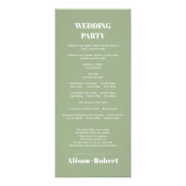 Rhododedron branch and flowers wedding program werbekarte (Hinten)