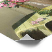 Rhododendren durch ein Fenster | Jessica Hayllar Poster (Ecke)