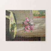 Rhododendren durch ein Fenster | Jessica Hayllar Puzzle (Horizontal)