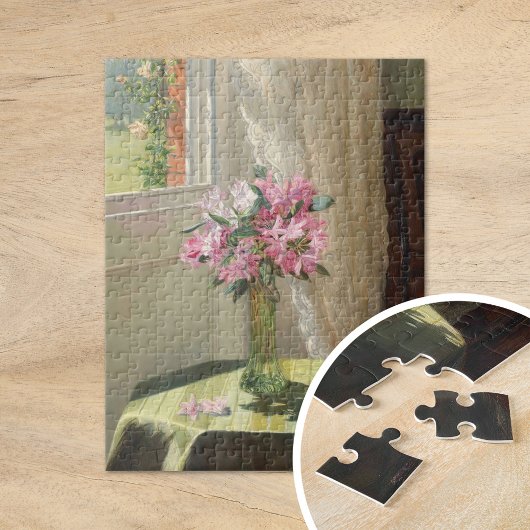 Rhododendren durch ein Fenster | Jessica Hayllar Puzzle