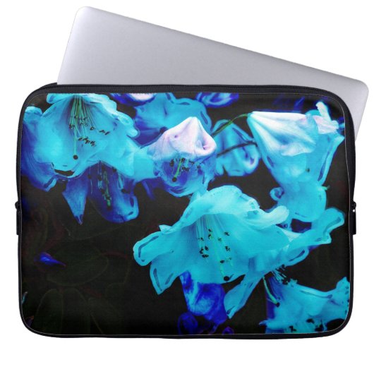 Rhododendren in Blau, Blumen, Blauen Blumen Laptopschutzhülle (Vorderseite)