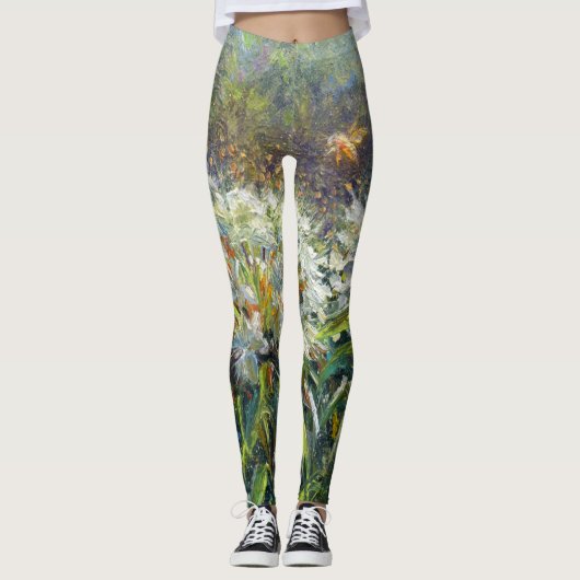 "Rhododendren und Biene" Leggings (Vorderseite)