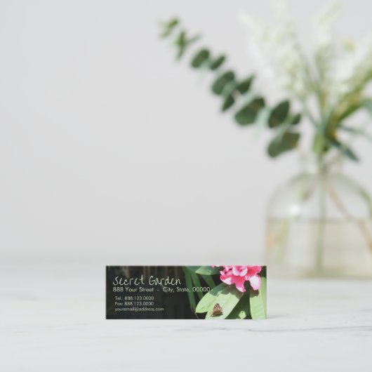 Rhododendron 2 mini visitenkarte (Stehend Vorderseite)