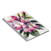Rhododendron - Aquarellblumen Notizblock (Rechte Seite)