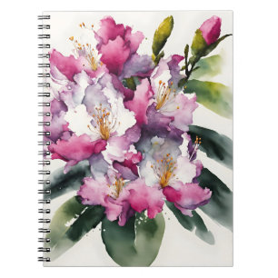 Rhododendron - Aquarellblumen Notizblock