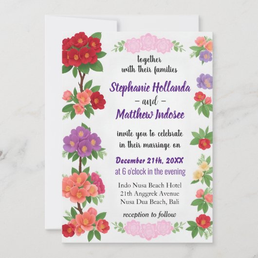 Rhododendron Beauty Energy Vibrant Essence of Lieb Einladung (Vorderseite)