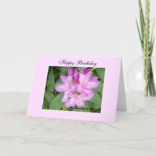 Rhododendron Birthday Wishes Karte