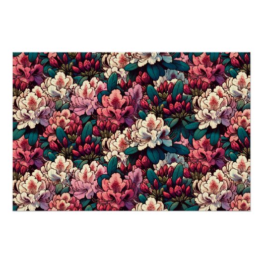 Rhododendron Blume Art Gardener Poster (Vorderseite)