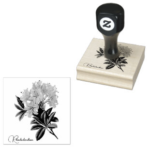 Rhododendron Blume Gummi Briefmarke Gummistempel