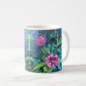 Rhododendron-Blume, impressionistisches Gemälde Kaffeetasse (VorderseiteRechts)