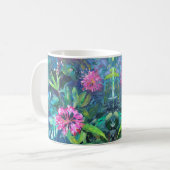 Rhododendron-Blume, impressionistisches Gemälde Kaffeetasse (Vorderseite Links)