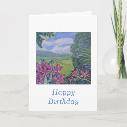 Rhododendron-Blume Karte (Vorderseite)