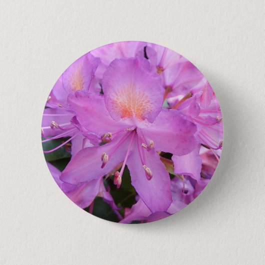 Rhododendron-Blumen-Abzeichen Button (Vorderseite)