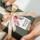 Rhododendron branch and flowers typography wedding geschenkanhänger