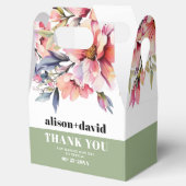 Rhododendron branch flowers typography wedding geschenkschachtel (Geöffnet)