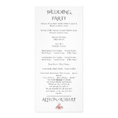 Rhododendron branch, peach flowers wedding program werbekarte (Hinten)