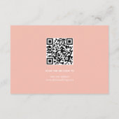 Rhododendron branch peach pink flowers wedding begleitkarte (Rückseite)