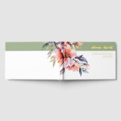 Rhododendron branch peach-pink flowers wedding gästebuch (Voll)