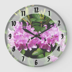 Rhododendron Closeup Große Wanduhr