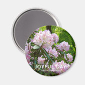 Rhododendron "Freudiger Tag" Magnet (Vorderseite/Rückseite)