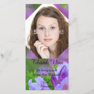 Rhododendron nach dem Regen-Schläger Mitzvah Dankeskarte