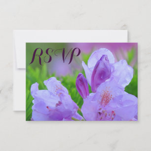 Rhododendron nach Regen Hochzeit Engagement RSVP Karte