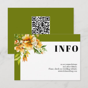 Rhododendron orange gelbe Blumen Hochzeit Begleitkarte