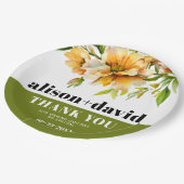 Rhododendron orange yellow flowers fall wedding pappteller (Schrägansicht)