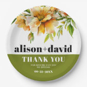 Rhododendron orange yellow flowers fall wedding pappteller (Vorderseite)