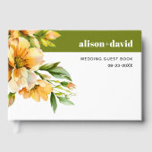 Rhododendron orange yellow flowers wedding gästebuch (Vorderseite)