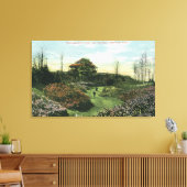 Rhododendron-Pfad und Pavillon im Hochland-Park Leinwanddruck (Insitu (Wohnzimmer))