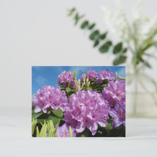 Rhododendron Postkarte (Stehend Vorderseite)