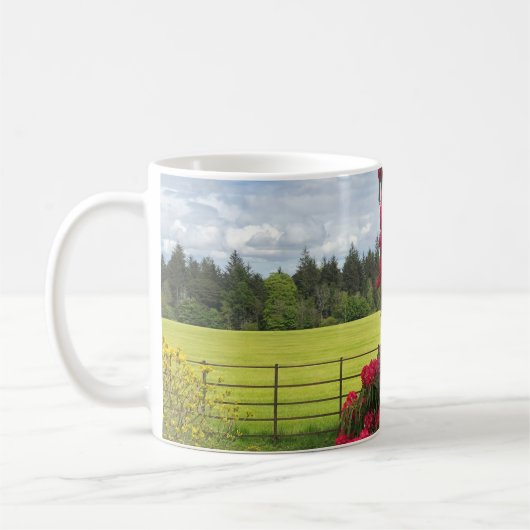 Rhododendron und Landschaftlicher Blick in Schottl Kaffeetasse (Links)