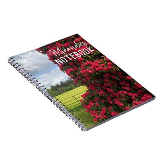 Rhododendron und Landschaftlicher Blick in Schottl Notizblock (Rechte Seite)