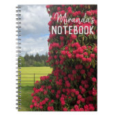 Rhododendron und Landschaftlicher Blick in Schottl Notizblock (Vorderseite)