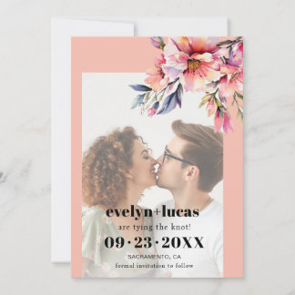 Rhododendron with peach flowers photo wedding  save the date