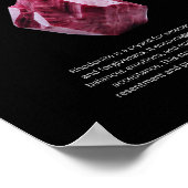 Rhodonite Crystal Stone Bedeutung Poster (Ecke)
